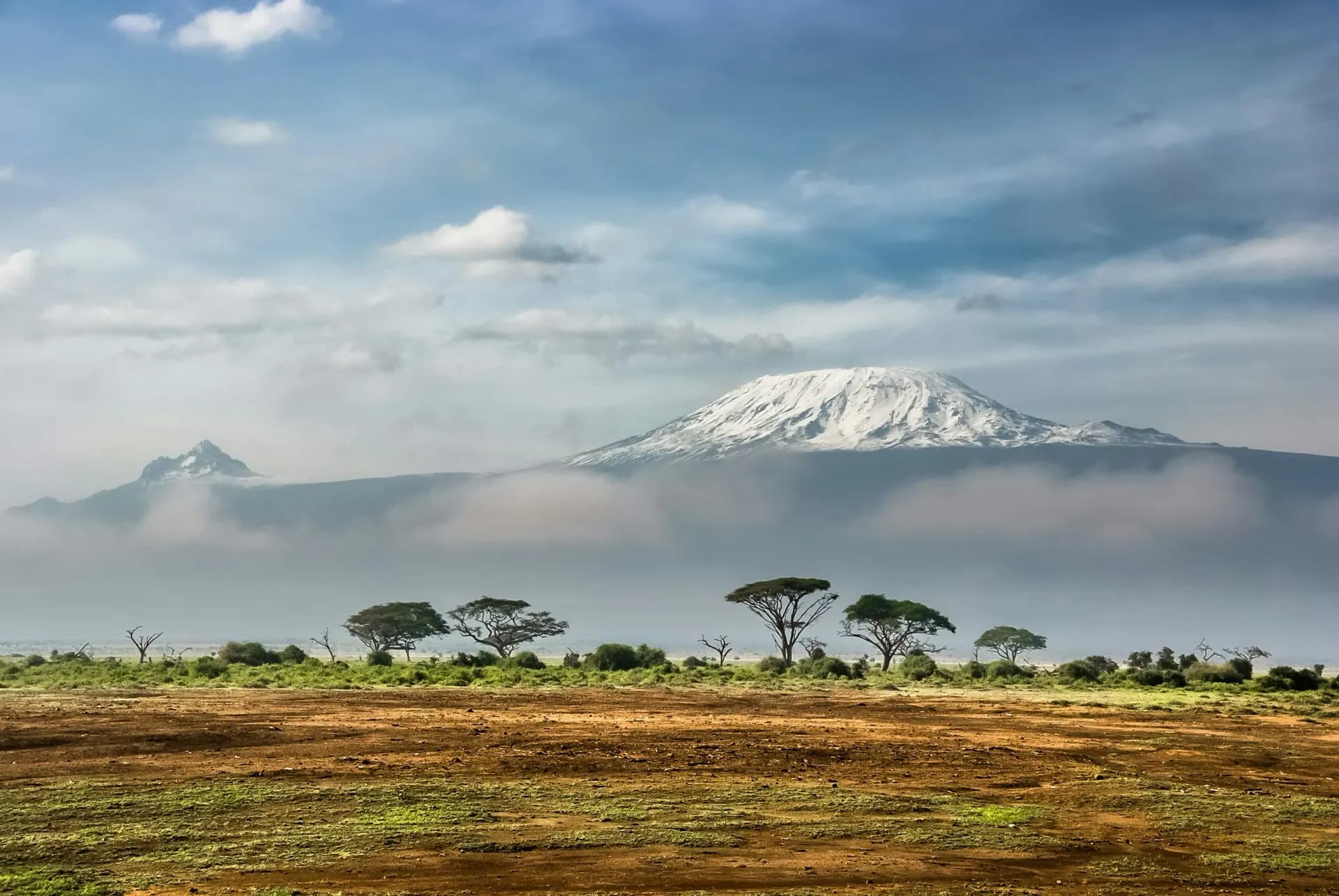 Amboseli landscape with Mount Kilimanjaro beyond