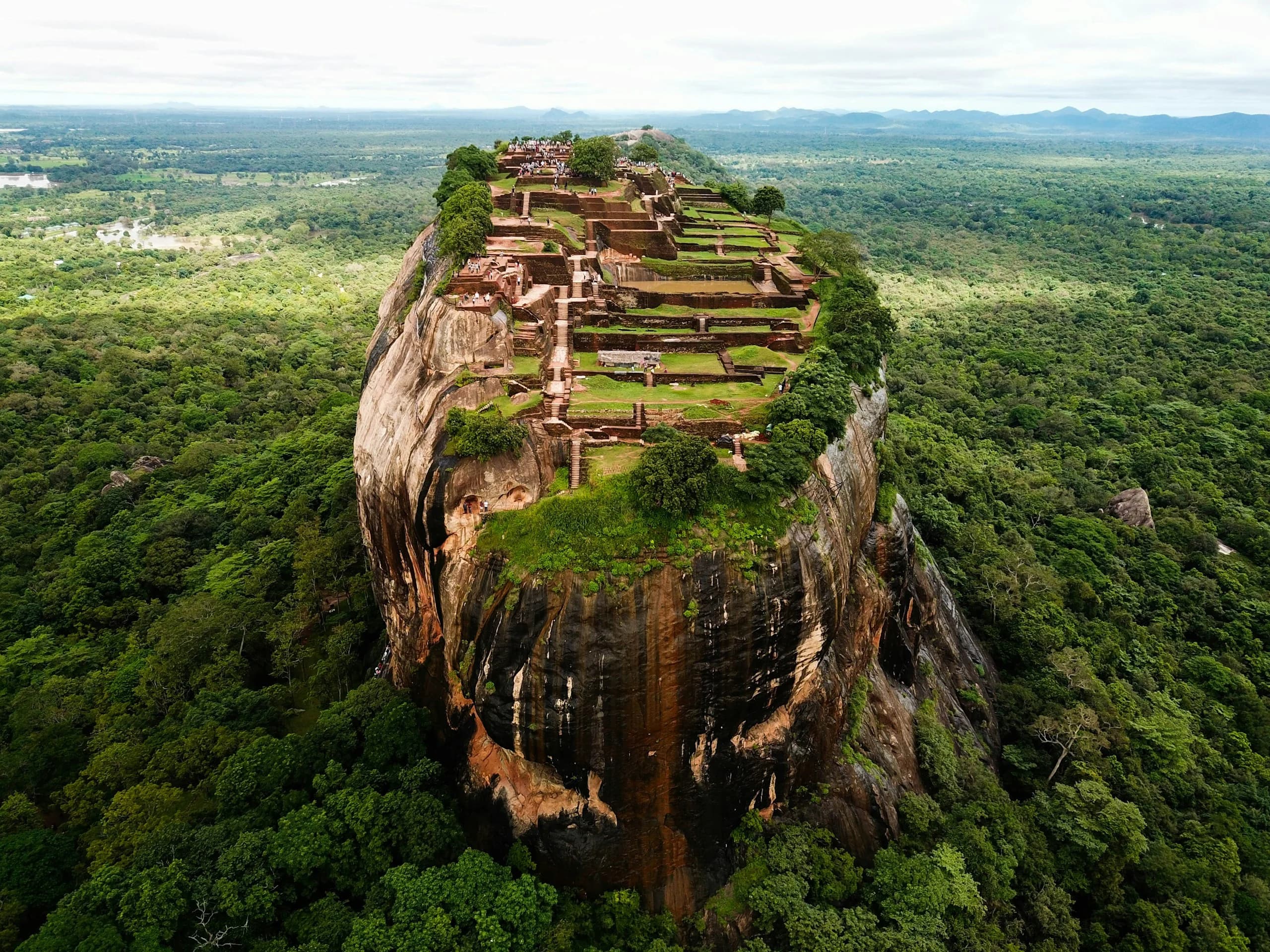 Sigiriya rock fortress rising above the forests of Sri Lanka